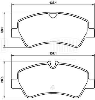 TRIALLI PF 4392CR - Тормозные колодки 