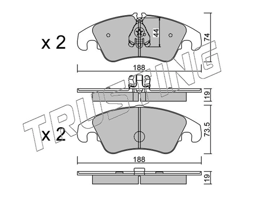 TRUSTING 791.0 - Тормозные колодки 