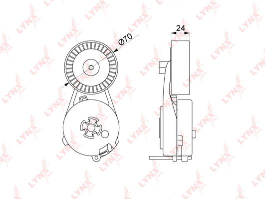 LYNXAUTO PT-3214 - Натяжитель ремня генератора