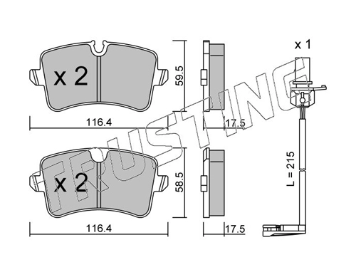 TRUSTING 971.0W - Тормозные колодки 