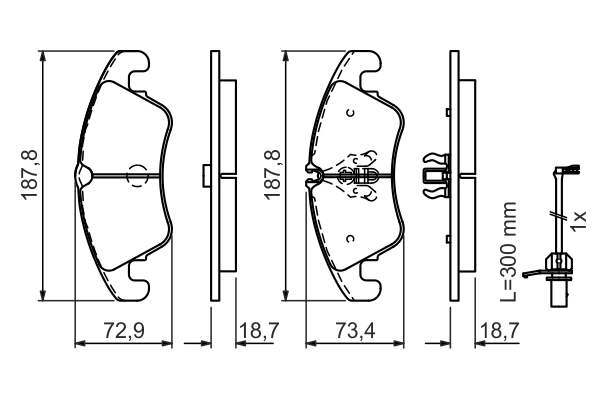 BOSCH 0 986 494 456 - Тормозные колодки 