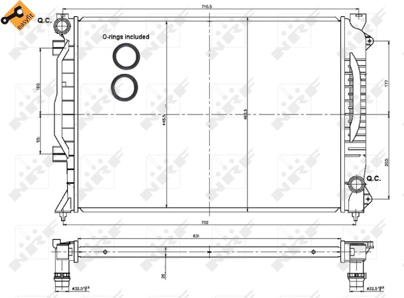 NRF 53443 - Радиатор охлаждения