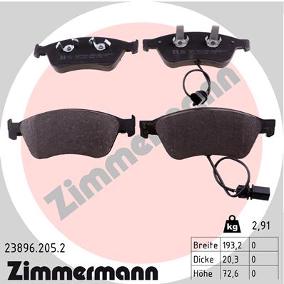 ZIMMERMANN 23896.205.2 - Тормозные колодки 