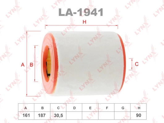 LYNXAUTO LA-1941 - Воздушный фильтр