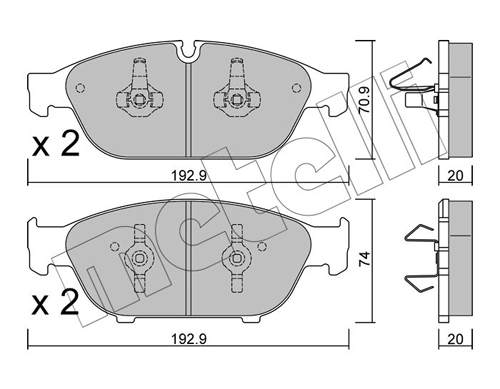 METELLI 22-0953-0 - Тормозные колодки 