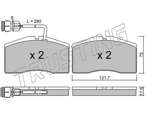 TRUSTING 907.1 - Тормозные колодки 