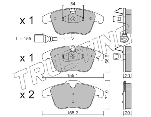 TRUSTING 691.1 - Тормозные колодки 