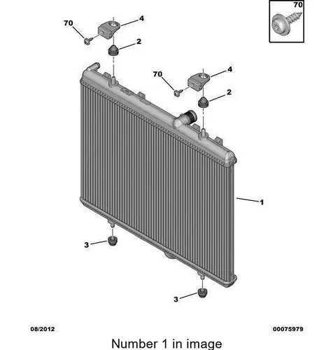 PSA 1330w2 - радиатор системы охлаждения