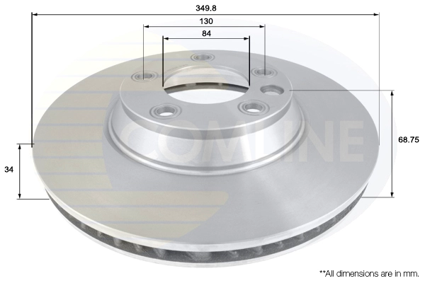 COMLINE ADC1474V - Тормозной диск Comline