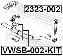 FEBEST VWSB-002-KIT - Втулки стабилизатора