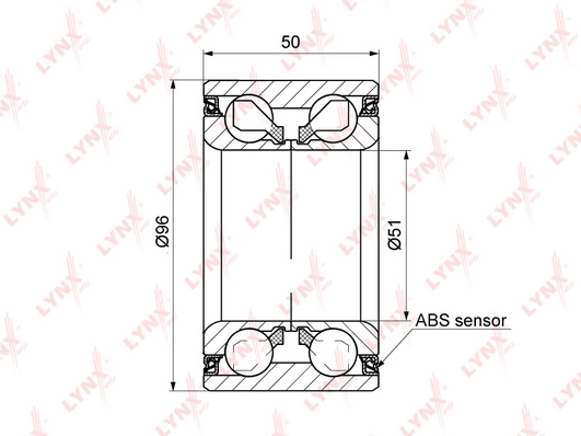 LYNXAUTO WB-1207 - Ступичный подшипник