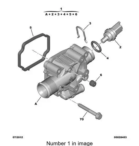 PSA 1336z0 - теpмостат системы охлаждения