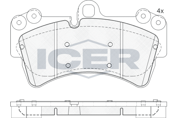 ICER 181595 - Тормозные колодки 