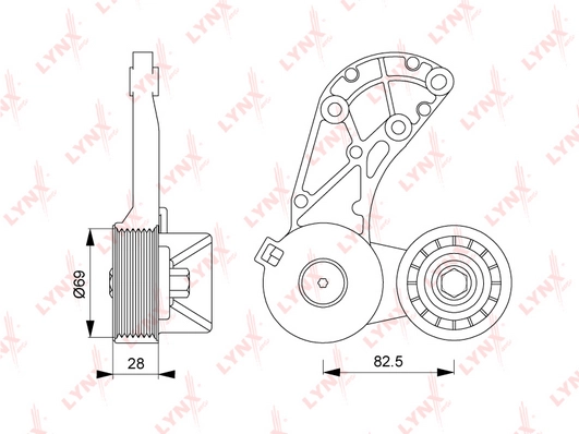 LYNXAUTO PT-3202 - Натяжитель ремня генератора