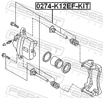 FEBEST 0274-K12EF-KIT - Направляющая суппорта