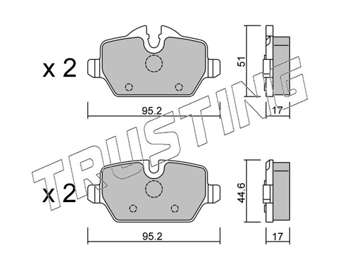 TRUSTING 657.0 - Тормозные колодки 