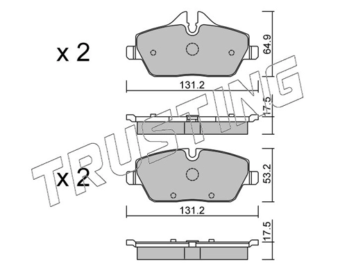 TRUSTING 680.0 - Тормозные колодки 