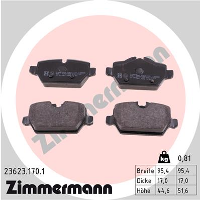 ZIMMERMANN 23623.170.1 - Тормозные колодки 