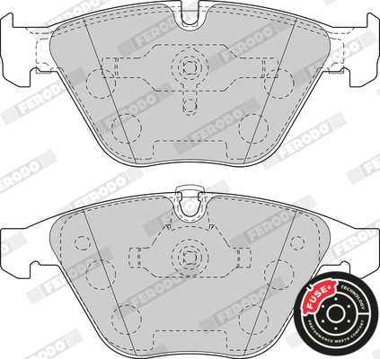 FERODO FDB1628 - Комплект тормозных колодок, дисковый тормоз FUSE+ Technology
