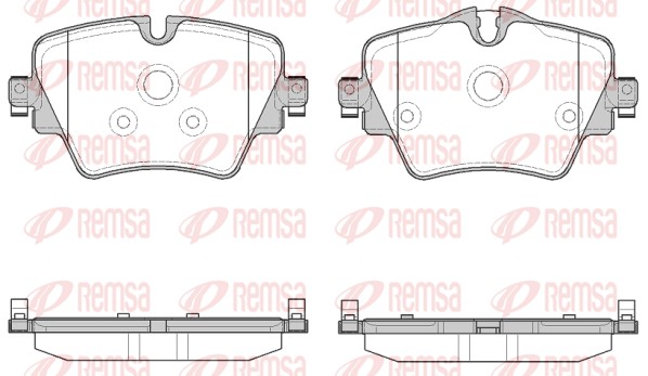 REMSA 1625.08 - Тормозные колодки 