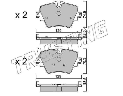 TRUSTING 1061.0 - Тормозные колодки 