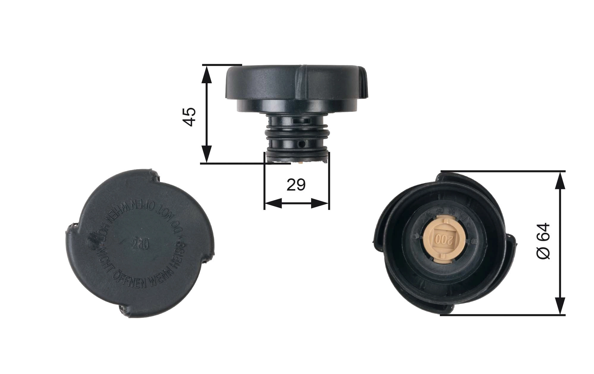 Крышка радиатора (расширительного бачка)