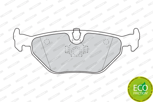 FERODO FDB1301 - Комплект тормозных колодок, дисковый тормоз PREMIER ECO FRICTION