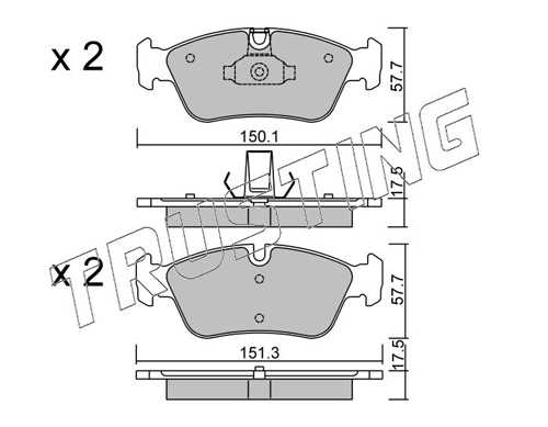TRUSTING 269.0 - Тормозные колодки 