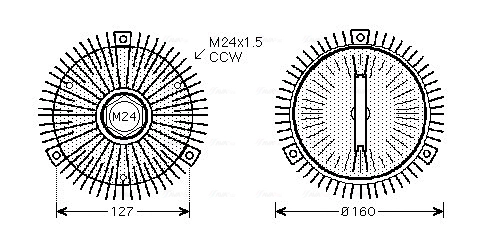 Вискомуфта вентилятора