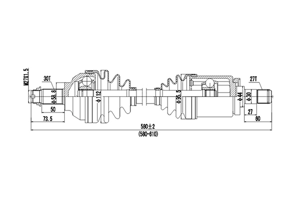 Приводной вал (полуось)