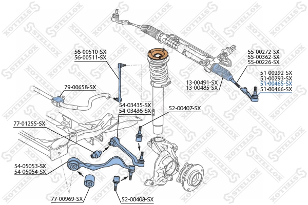 STELLOX 51-00465-SX - Рулевой наконечник