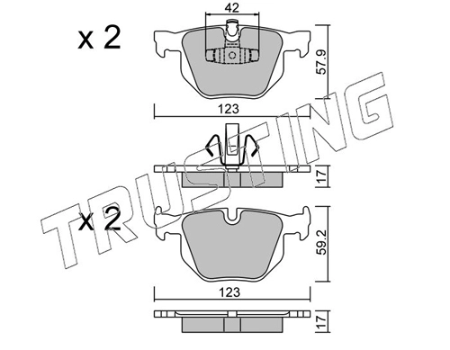 TRUSTING 659.0 - Тормозные колодки 