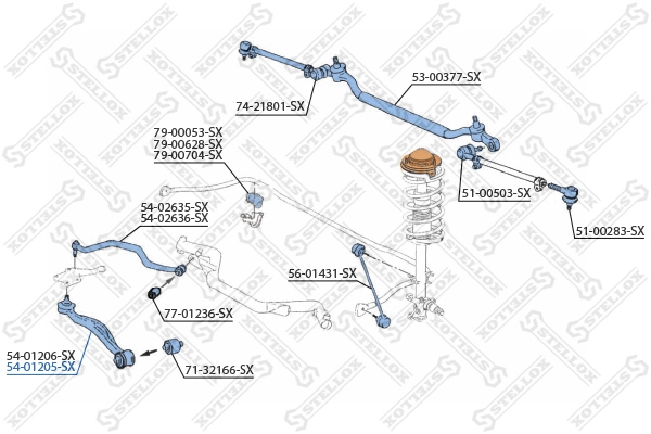 STELLOX 54-01205-SX - Рычаг