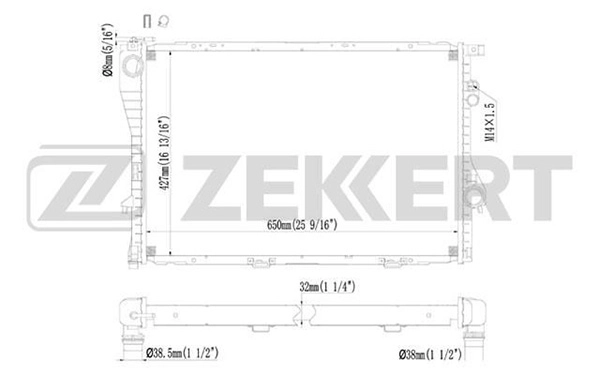 ZEKKERT MK-1071 - Радиатор охлаждения