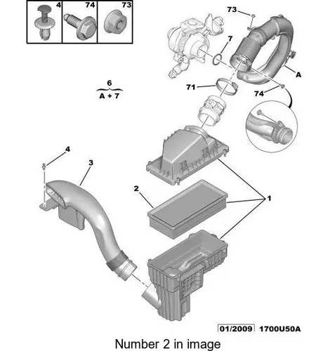 PSA 1444xf - фильтр воздушный