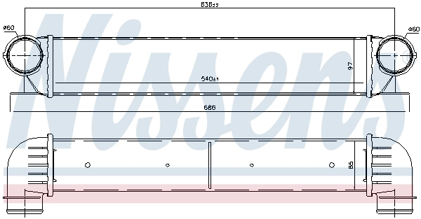 NISSENS 96726 - Интеркулер