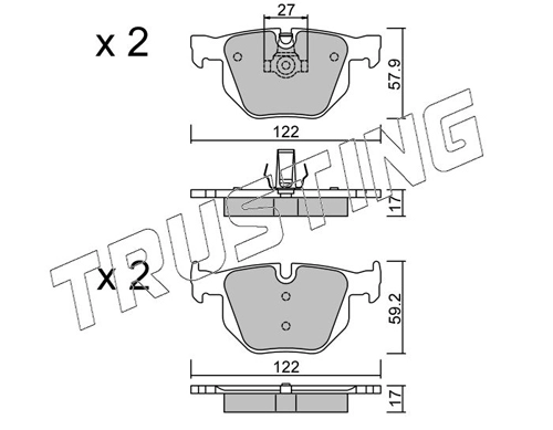 TRUSTING 660.0 - Тормозные колодки 