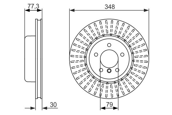 BOSCH 0 986 479 584 - Тормозные диски