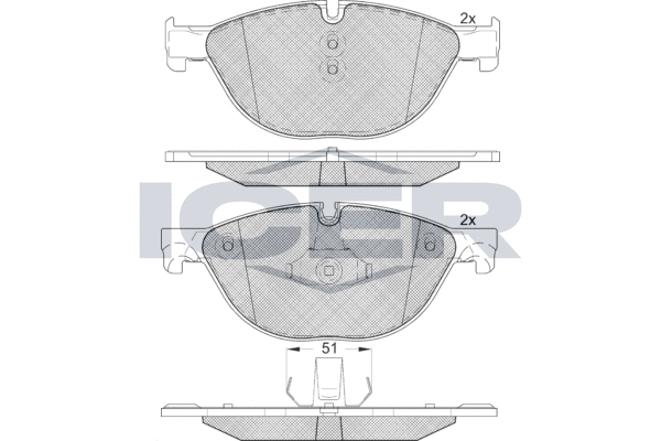 ICER 181961 - Тормозные колодки 