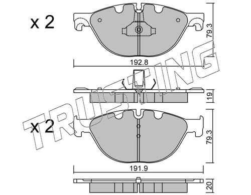 TRUSTING 847.0 - Тормозные колодки 