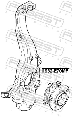 FEBEST 1982-E70MF - Ступица колеса