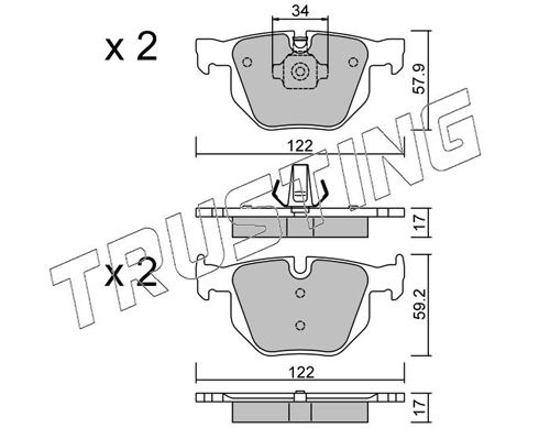 TRUSTING 660.4 - Тормозные колодки 