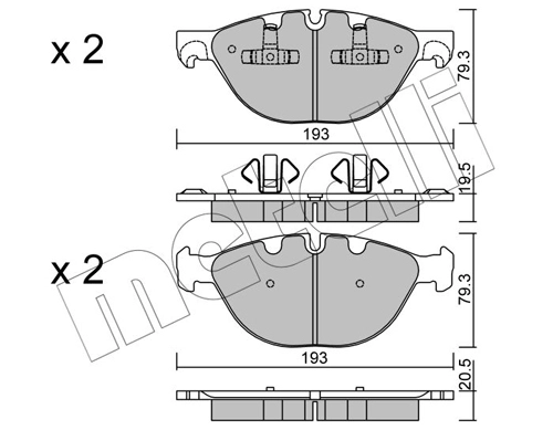METELLI 22-0823-0 - Тормозные колодки 