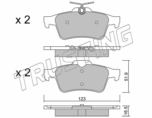 TRUSTING 346.1 - Тормозные колодки 