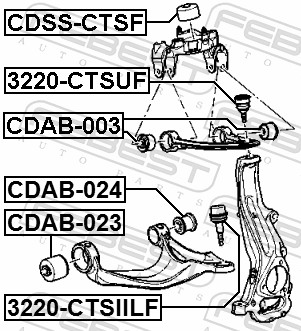FEBEST CDAB-023 - Сайлентблок