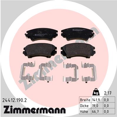 ZIMMERMANN 24412.190.2 - Тормозные колодки 