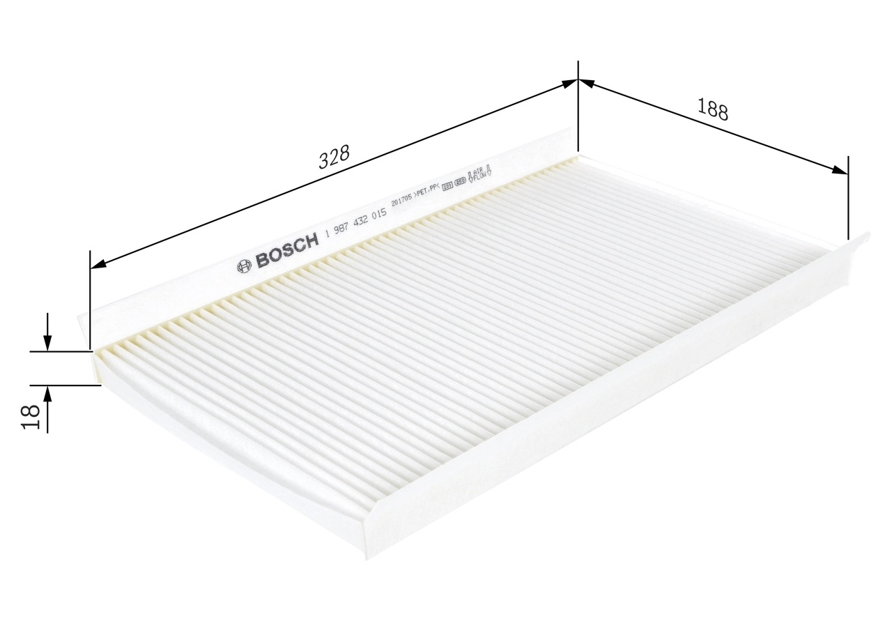 BOSCH 1 987 432 015 - Салонный фильтр