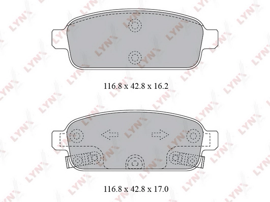 LYNXAUTO BD-1811 - Тормозные колодки 