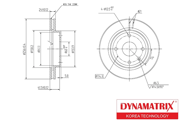DYNAMATRIX DBD1257 - Тормозные диски