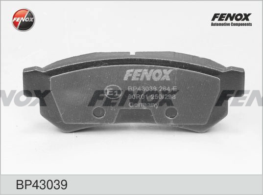 FENOX BP43039 - Тормозные колодки 